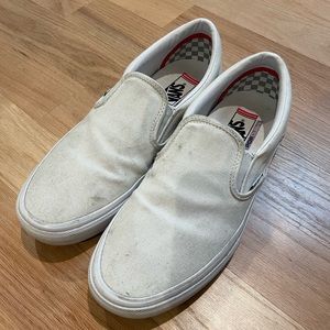 White Vans with Popcush Insole
